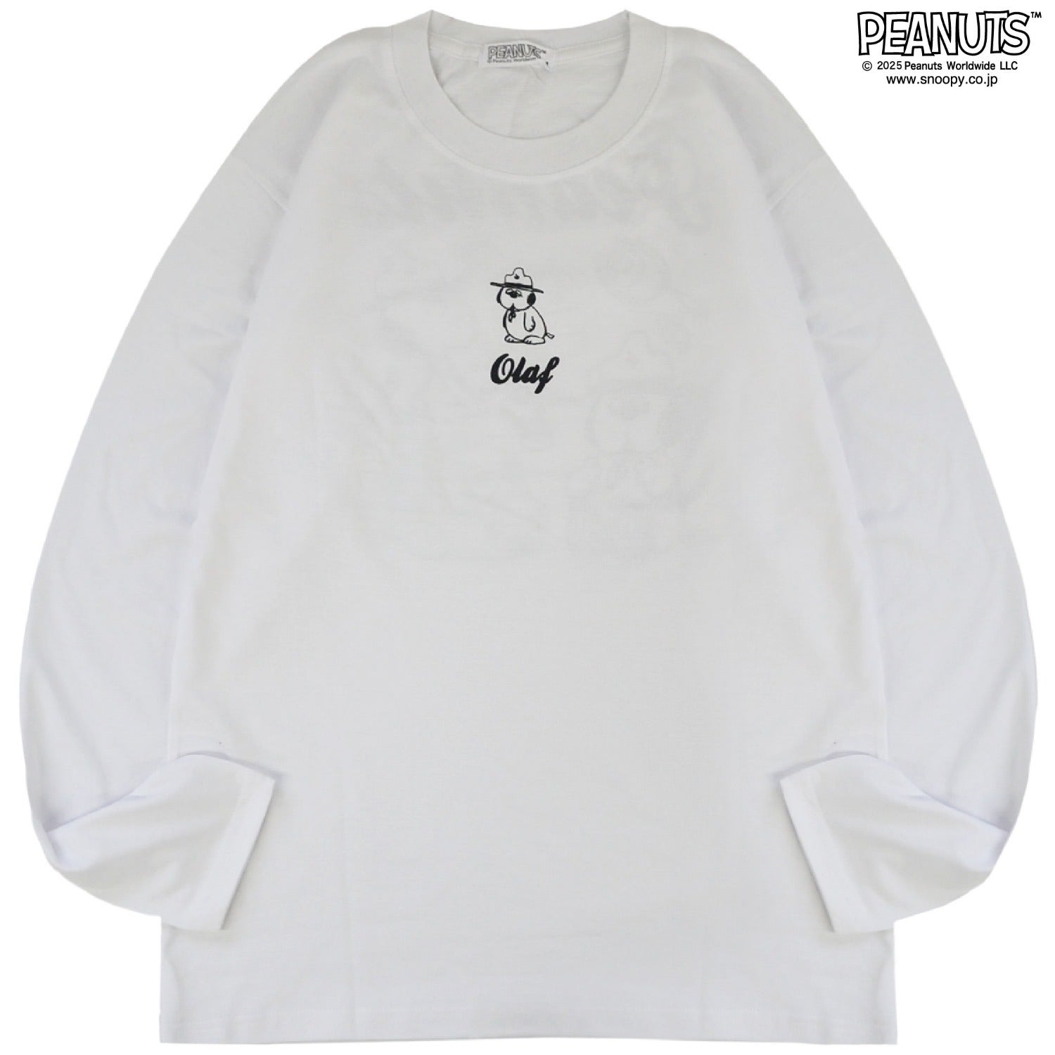 スヌーピー Tシャツ 長袖 ロンT トップス バック プリント オラフ ウッドストック アウトドア SNOOPY PEANUTS s1251-07sp