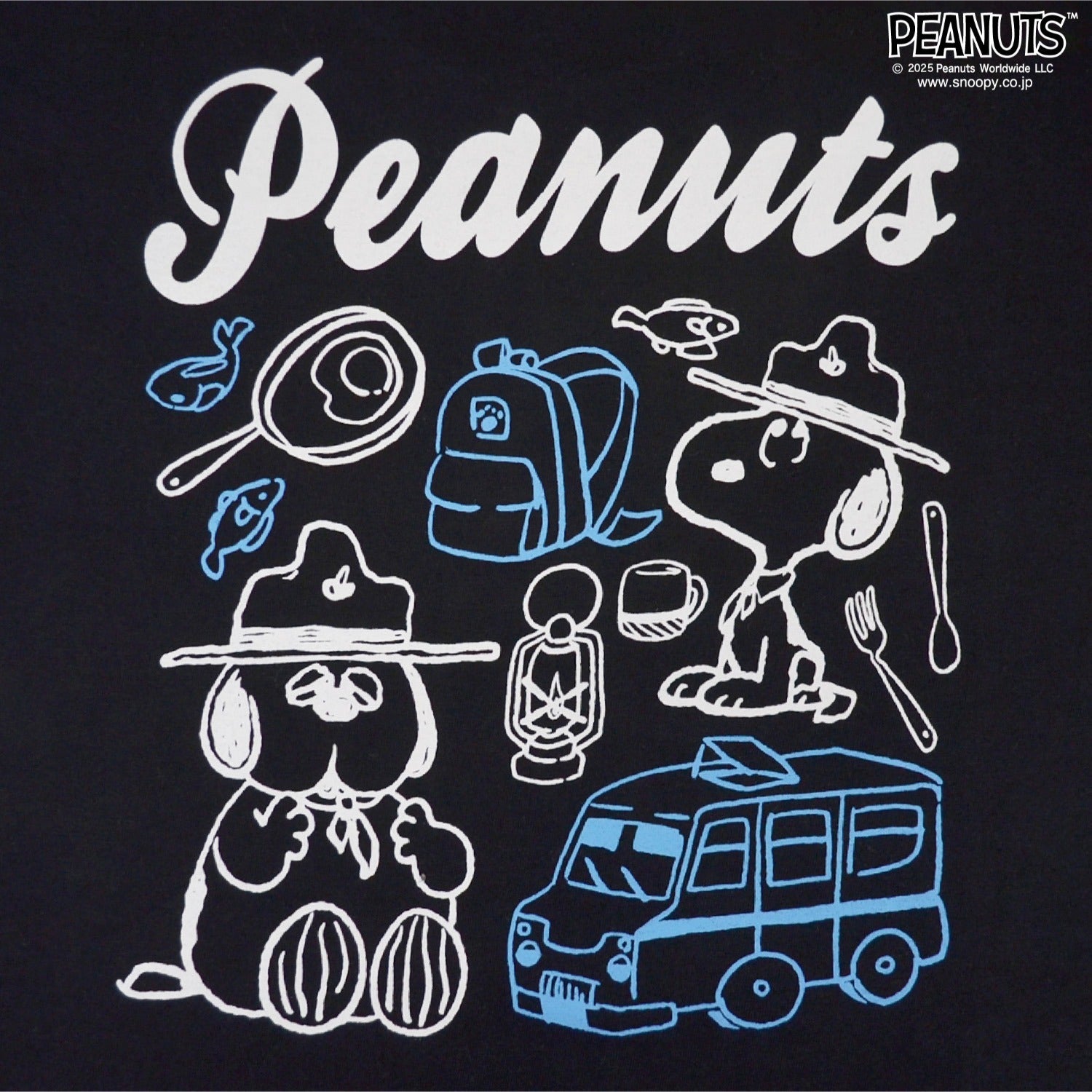 スヌーピー Tシャツ 長袖 ロンT トップス バック プリント オラフ ウッドストック アウトドア SNOOPY PEANUTS s1251-07sp