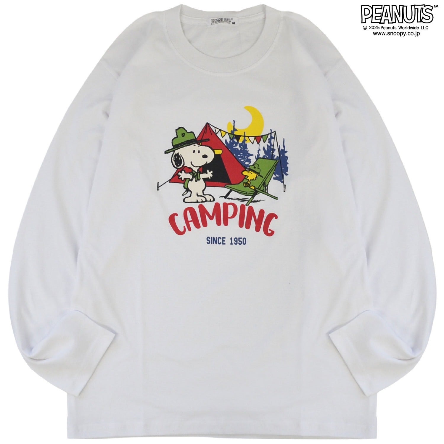 スヌーピー Tシャツ 長袖 ロンT トップス バック プリント オラフ ウッドストック アウトドア SNOOPY PEANUTS s1251-07sp