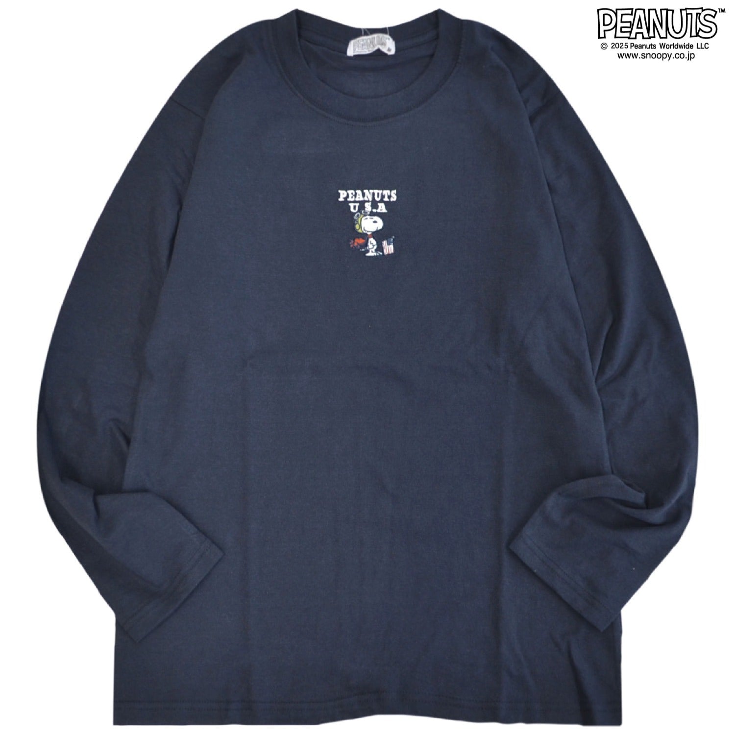 スヌーピー フレンズ フライングエース オラフ 兄弟 ワンポイント刺 長袖 Tシャツ トップス SNOOPY PEANUTS s1253-04sp