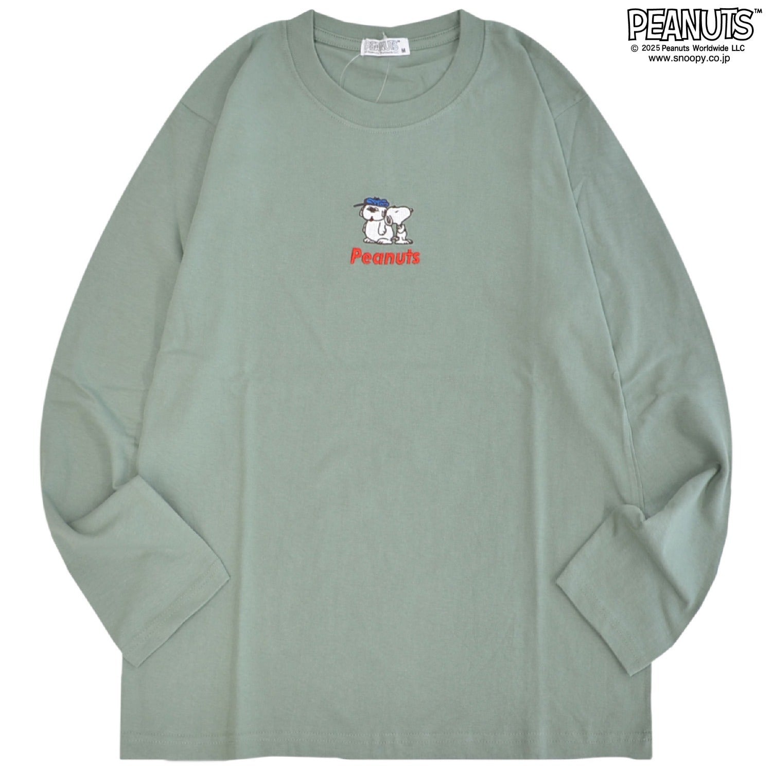 スヌーピー フレンズ フライングエース オラフ 兄弟 ワンポイント刺 長袖 Tシャツ トップス SNOOPY PEANUTS s1253-04sp