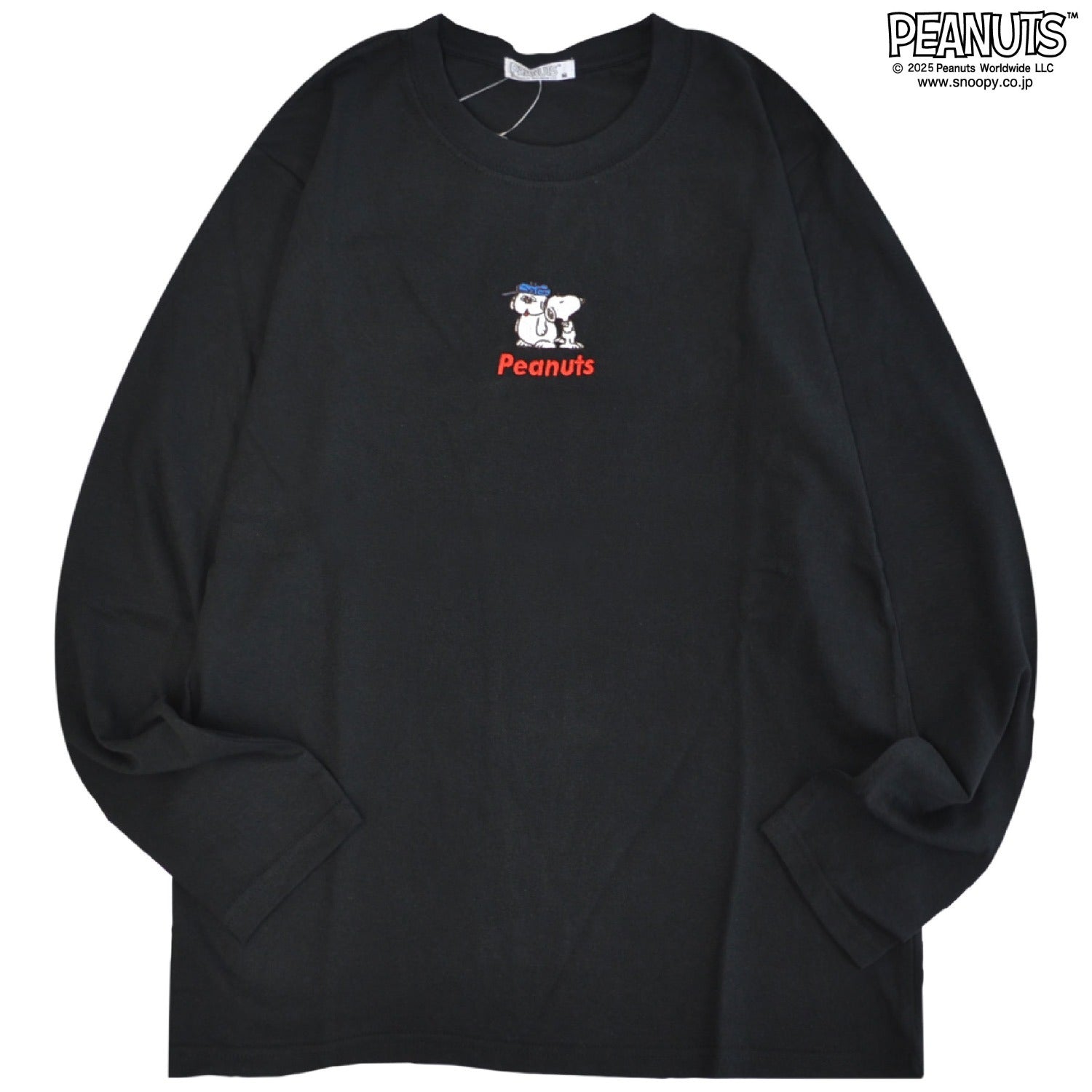 スヌーピー フレンズ フライングエース オラフ 兄弟 ワンポイント刺 長袖 Tシャツ トップス SNOOPY PEANUTS s1253-04sp