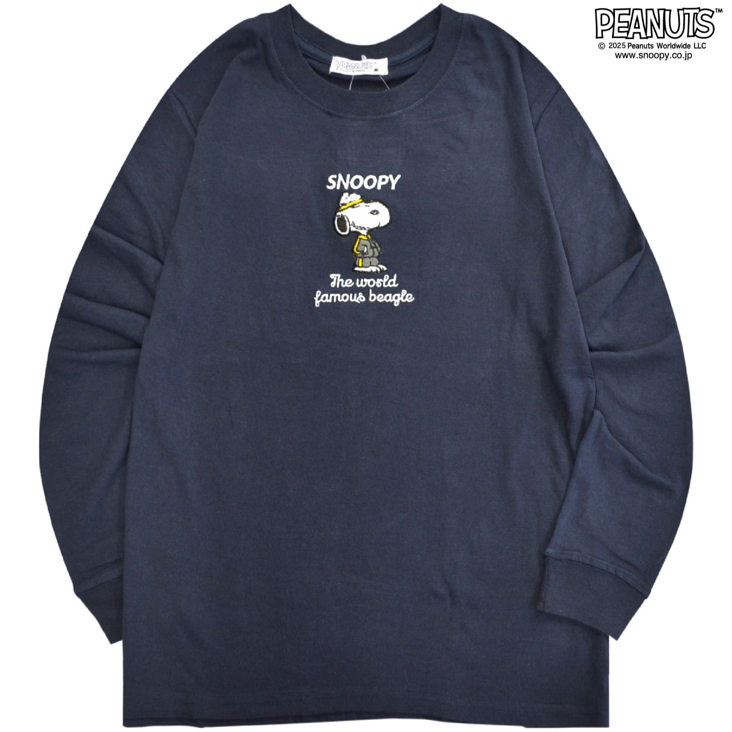 スヌーピー チャーリーブラウン サガラ刺繍 長袖 Tシャツ 秋 トップス SNOOPY PEANUTS s1253-06sp