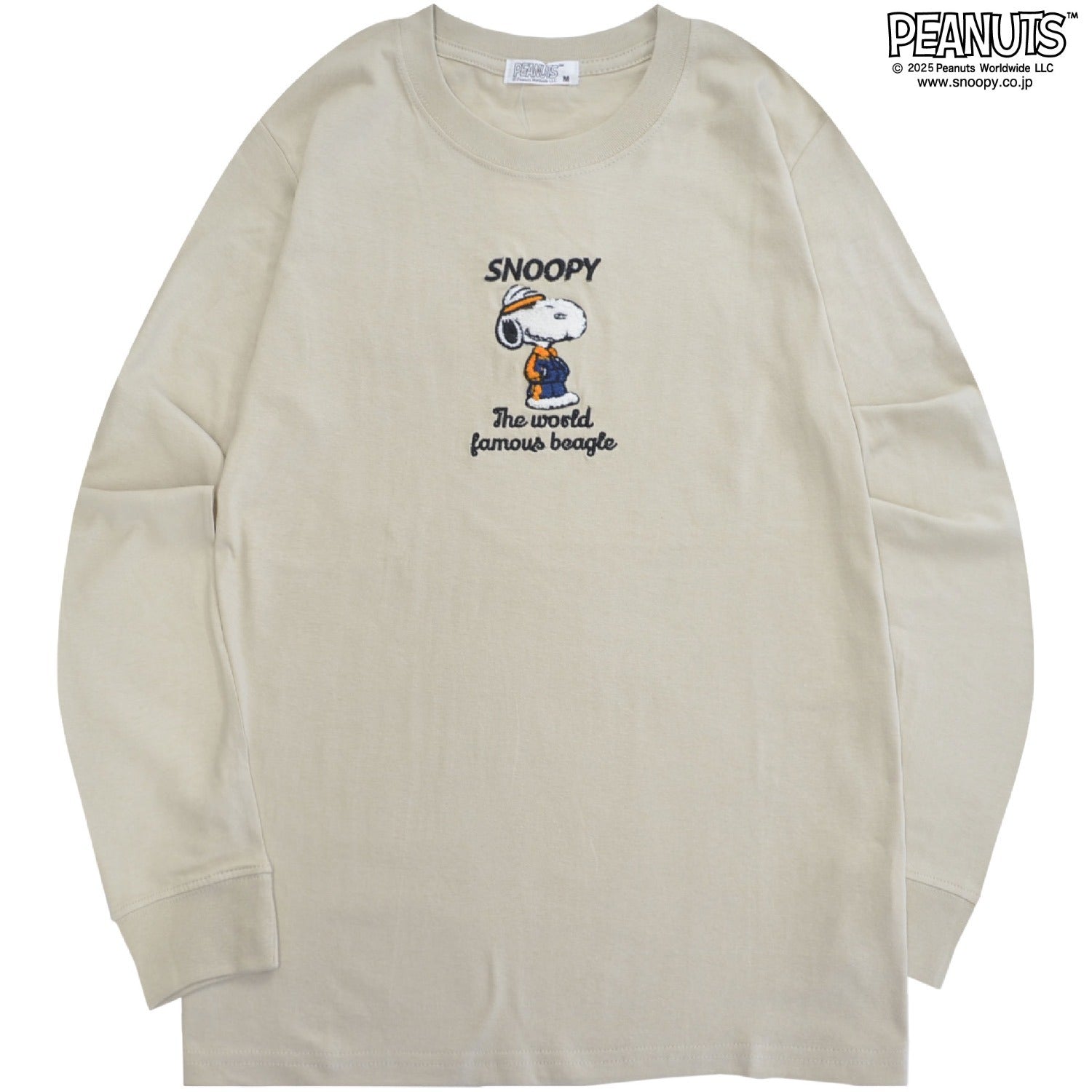 スヌーピー チャーリーブラウン サガラ刺繍 長袖 Tシャツ 秋 トップス SNOOPY PEANUTS s1253-06sp