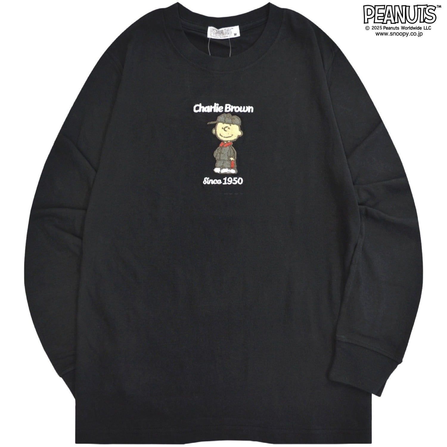 スヌーピー チャーリーブラウン サガラ刺繍 長袖 Tシャツ 秋 トップス SNOOPY PEANUTS s1253-06sp