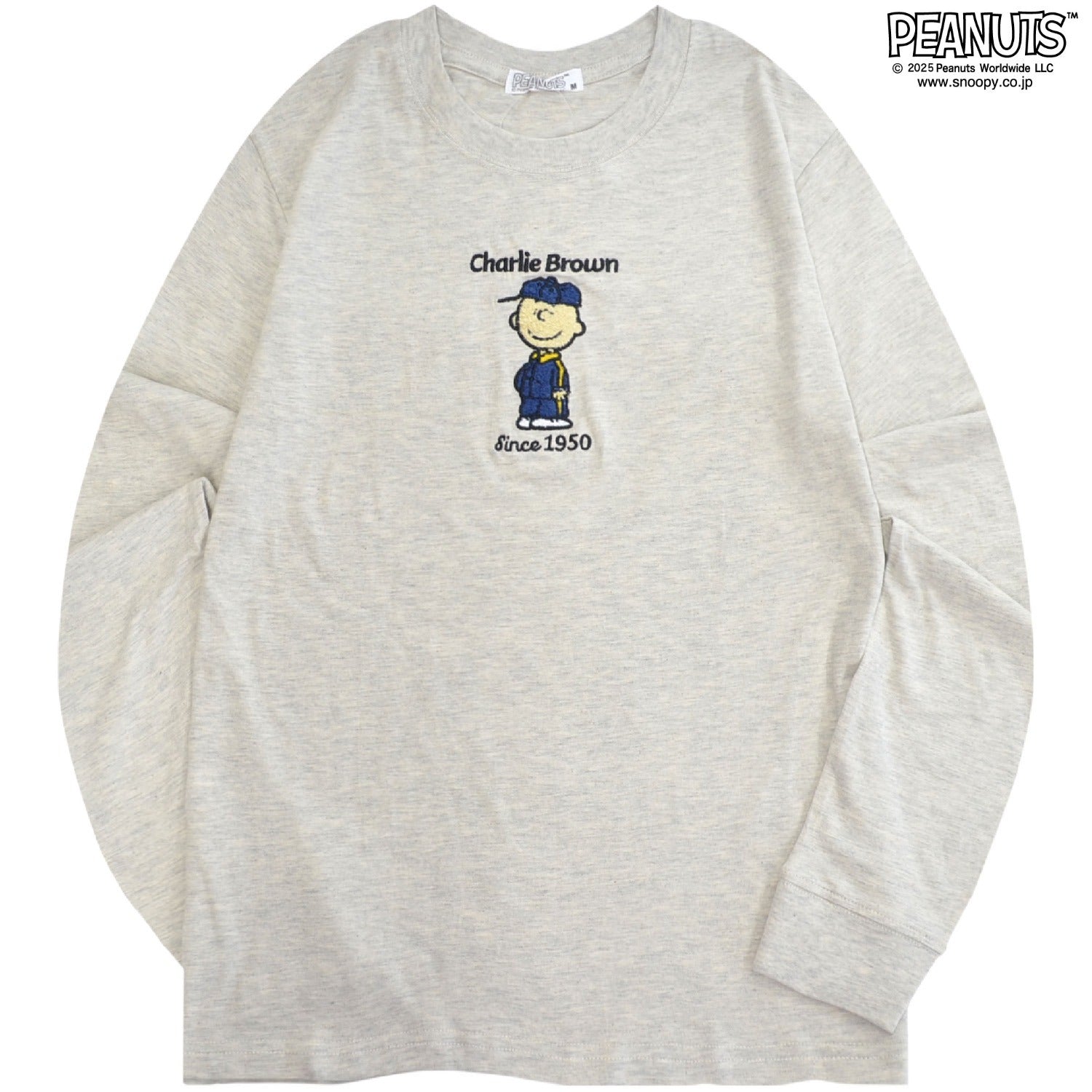 スヌーピー チャーリーブラウン サガラ刺繍 長袖 Tシャツ 秋 トップス SNOOPY PEANUTS s1253-06sp