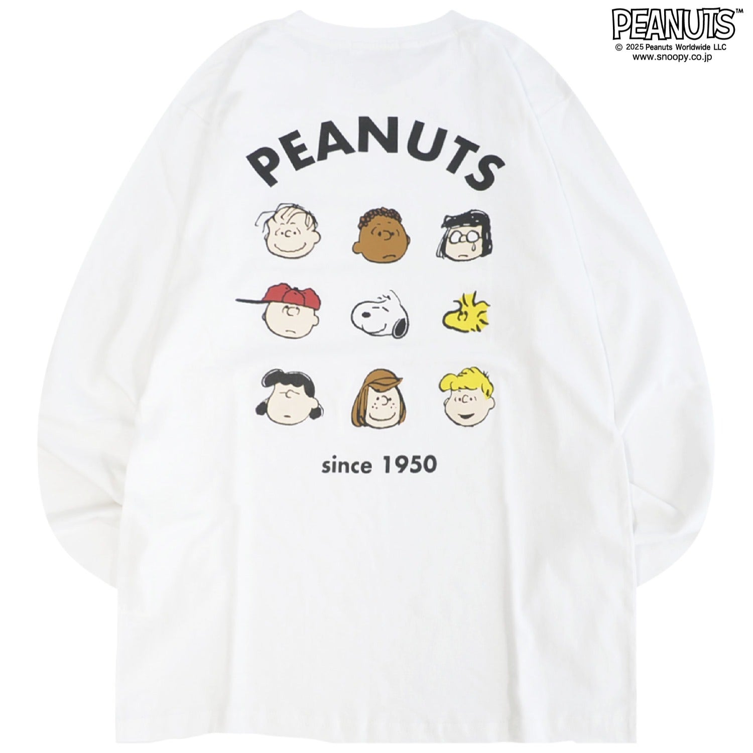 スヌーピー フレンズ 長袖 Tシャツ トップス バックプリント 9連 秋 SNOOPY PEANUTS s1253-07sp