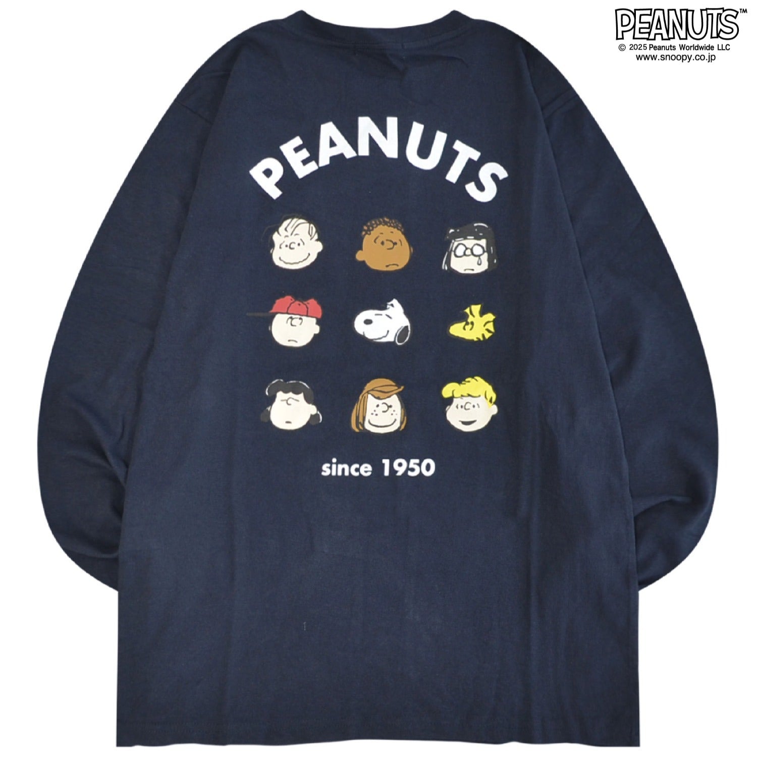 スヌーピー フレンズ 長袖 Tシャツ トップス バックプリント 9連 秋 SNOOPY PEANUTS s1253-07sp