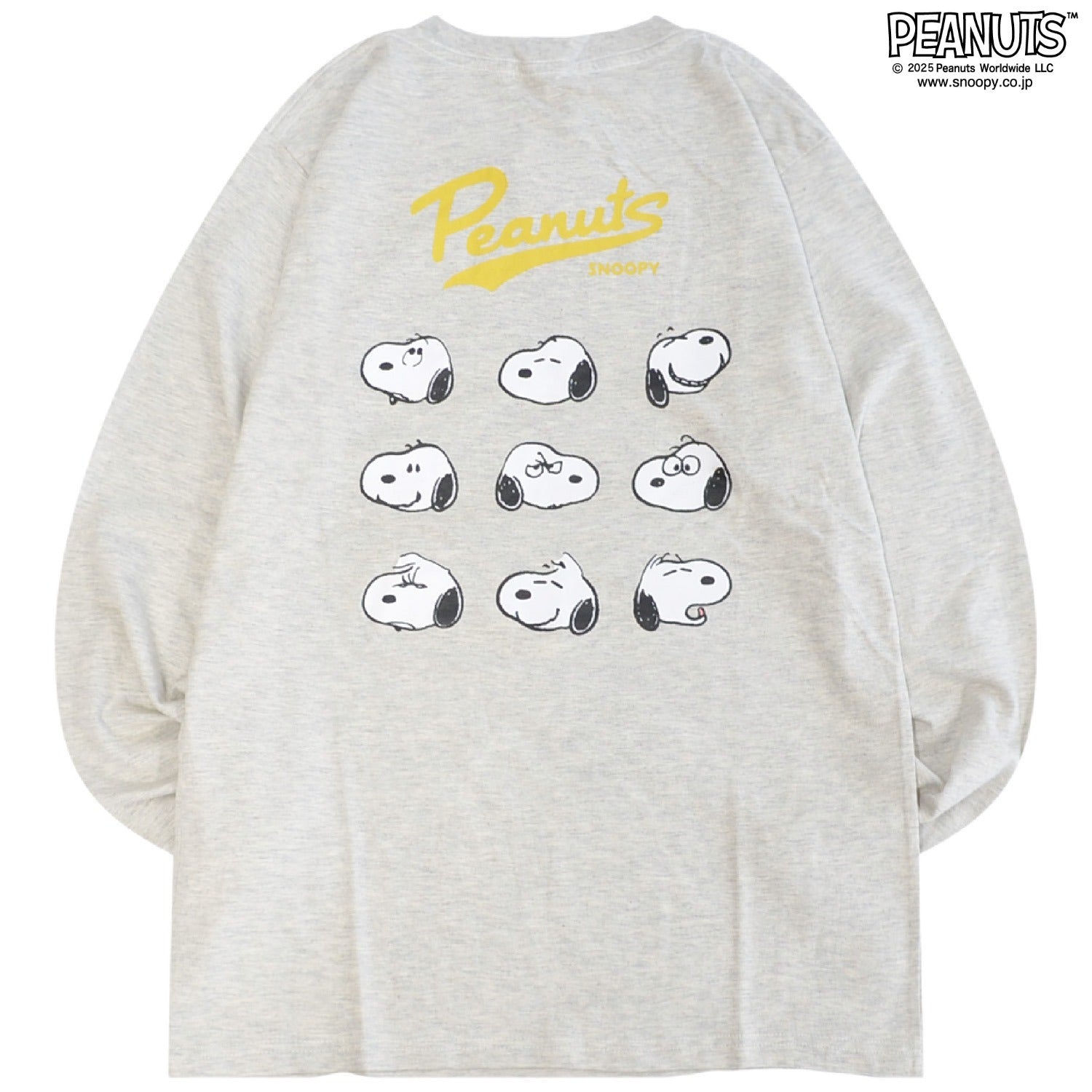 スヌーピー フレンズ 長袖 Tシャツ トップス バックプリント 9連 秋 SNOOPY PEANUTS s1253-07sp
