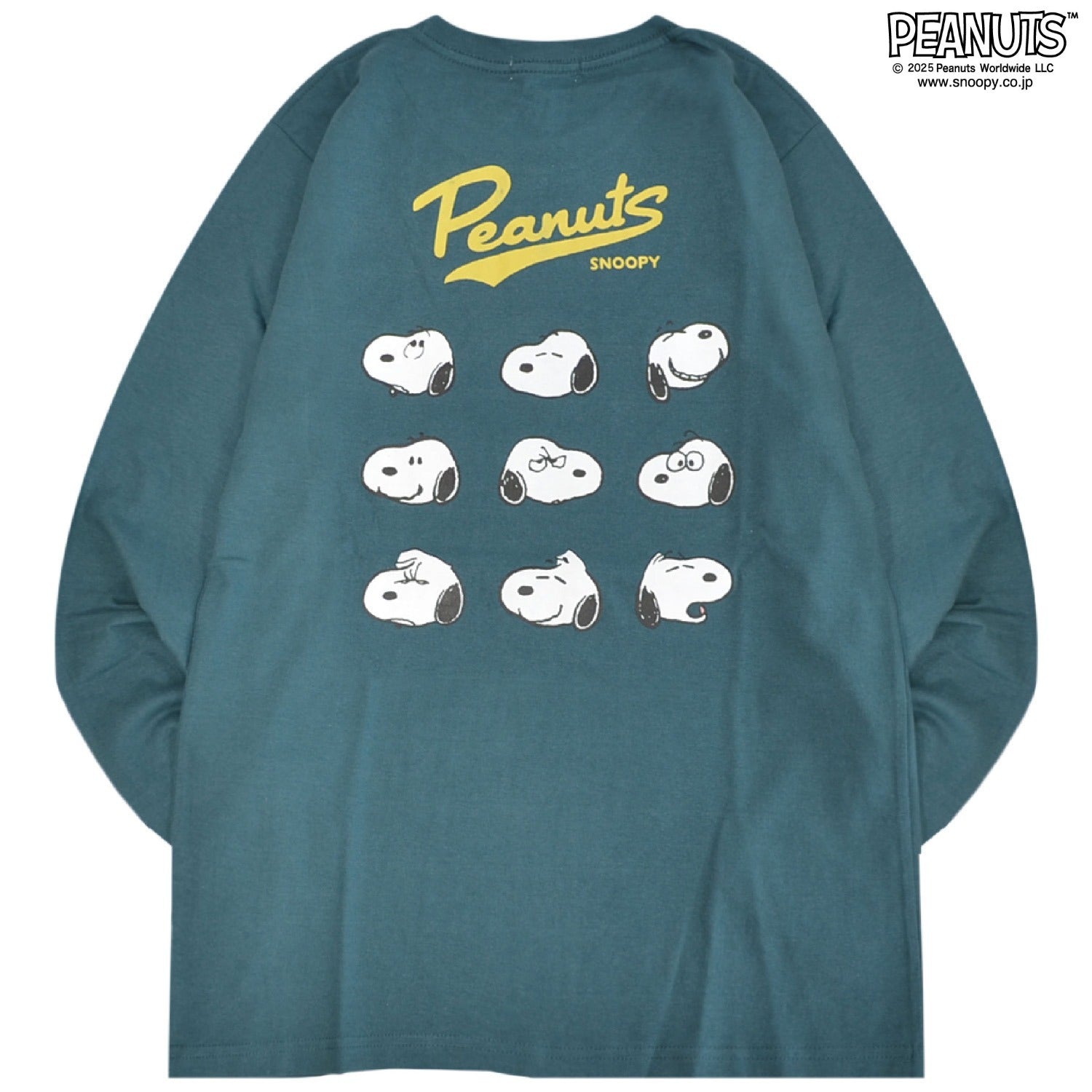 スヌーピー フレンズ 長袖 Tシャツ トップス バックプリント 9連 秋 SNOOPY PEANUTS s1253-07sp