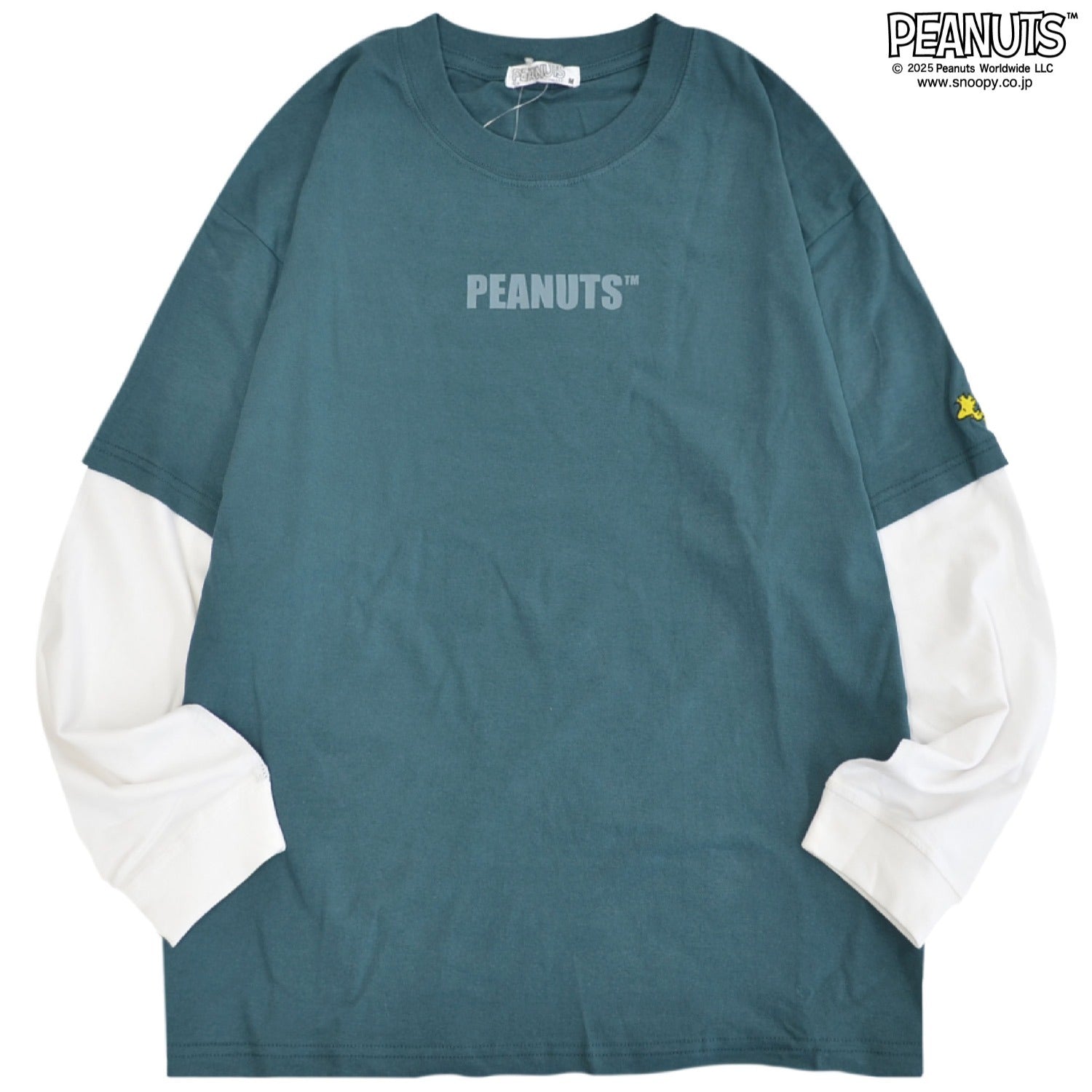 スヌーピー 袖切替 長袖 Tシャツ トップス レイヤード 秋 SNOOPY PEANUTS s1253-11sp