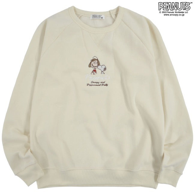 スヌーピー トレーナー ペパーミントパティ 刺繍 長袖 裏起毛 SNOOPY PEANUTS s1324-553sp