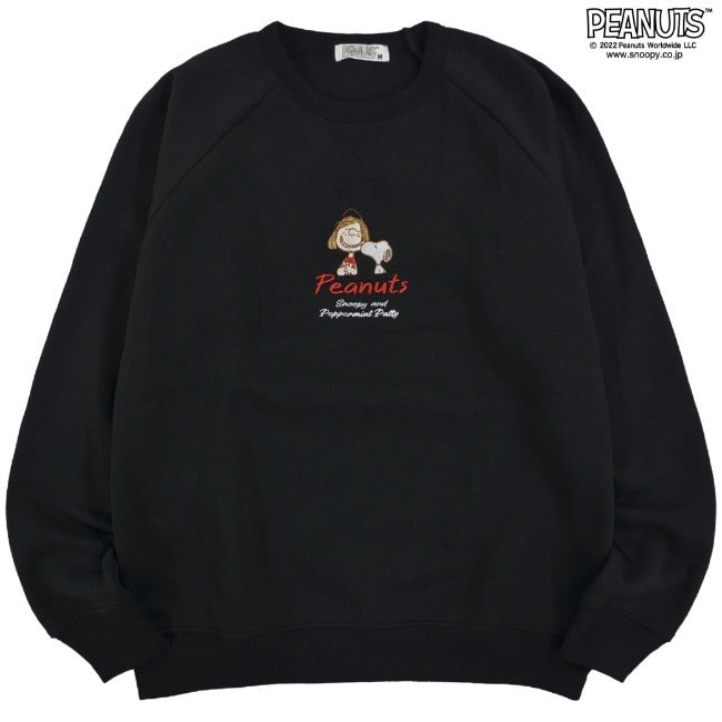 スヌーピー トレーナー ペパーミントパティ 刺繍 長袖 裏起毛 SNOOPY PEANUTS s1324-553sp