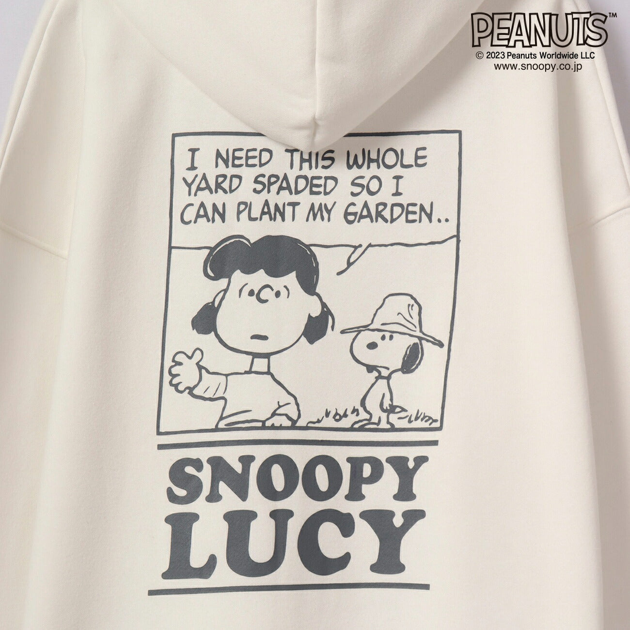 スヌーピー トレーナー 裏起毛 フード バック プリント チャーリーブラウン ルーシー SNOOPY PEANUTS s1324-620sp