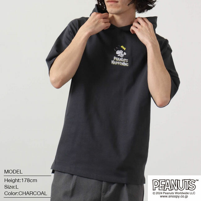 スヌーピー ドロップショルダー Tパーカー 半袖 プリント アメコミ コミック 漫画 SNOOPY PEANUTS s1332-187sp