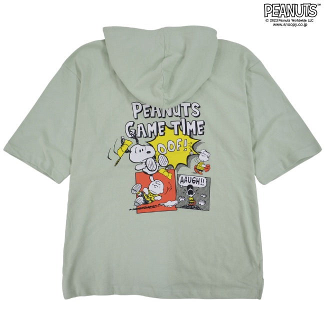 スヌーピー ドロップショルダー Tパーカー 半袖 プリント アメコミ コミック 漫画 SNOOPY PEANUTS s1332-187sp