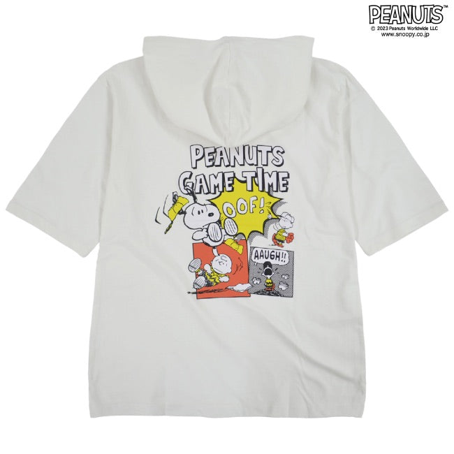 スヌーピー ドロップショルダー Tパーカー 半袖 プリント アメコミ コミック 漫画 SNOOPY PEANUTS s1332-187sp