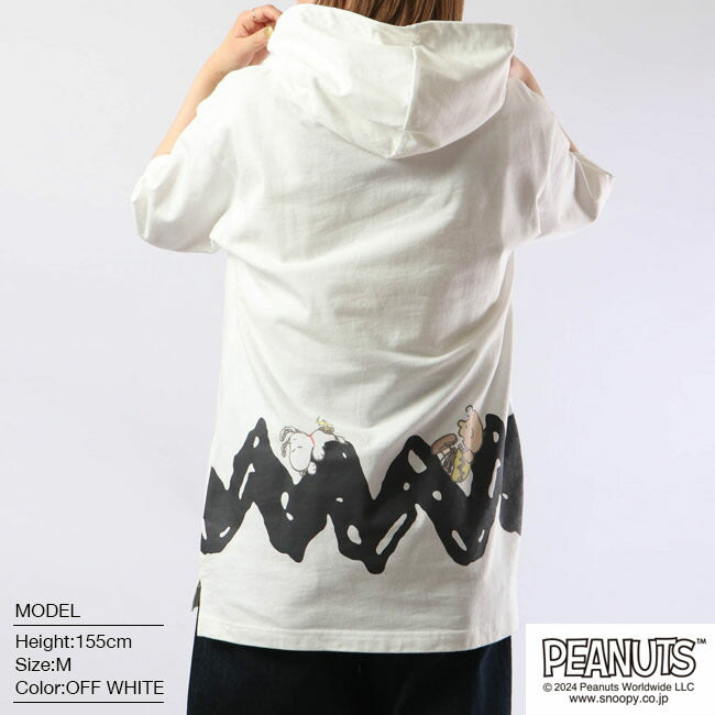 スヌーピー チャーリーブラウン ドロップショルダー Tパーカー 半袖 プリント SNOOPY PEANUTS s1332-189sp