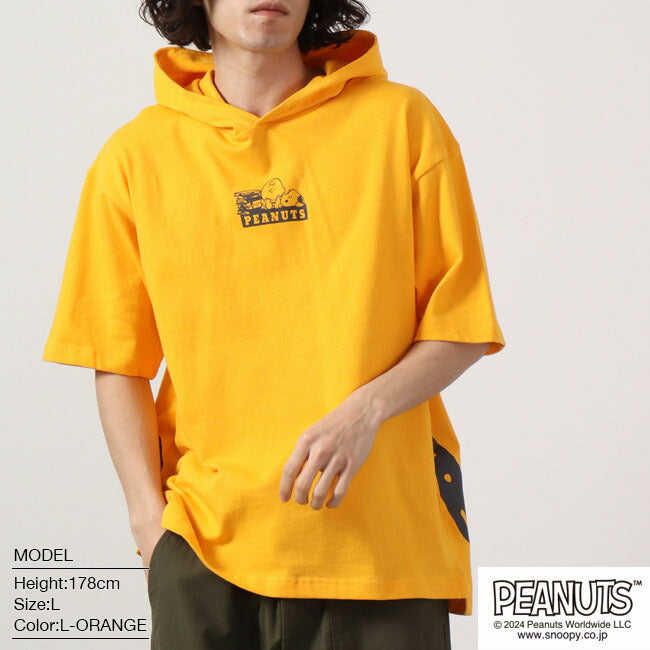 スヌーピー チャーリーブラウン ドロップショルダー Tパーカー 半袖 プリント SNOOPY PEANUTS s1332-189sp