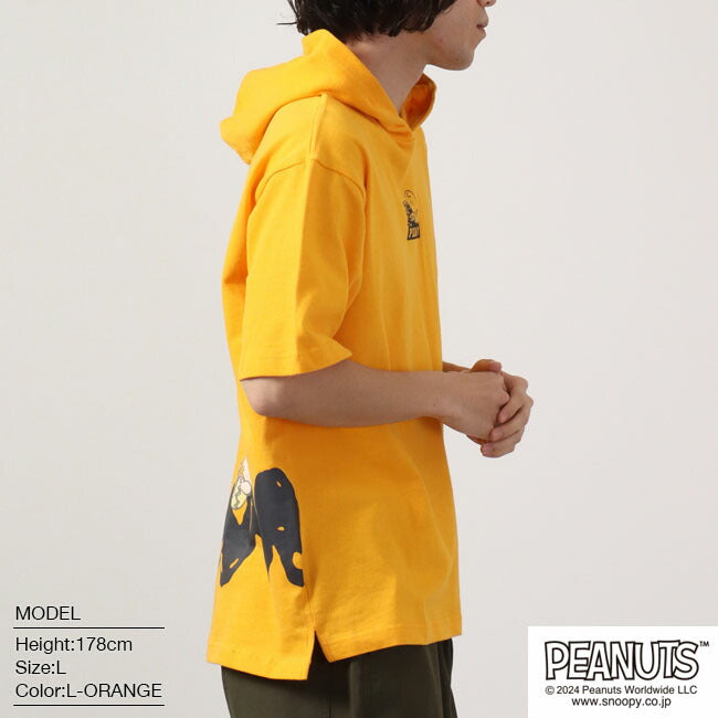 スヌーピー チャーリーブラウン ドロップショルダー Tパーカー 半袖 プリント SNOOPY PEANUTS s1332-189sp