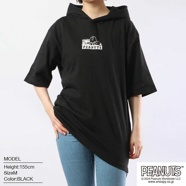 スヌーピー チャーリーブラウン ドロップショルダー Tパーカー 半袖 プリント SNOOPY PEANUTS s1332-189sp
