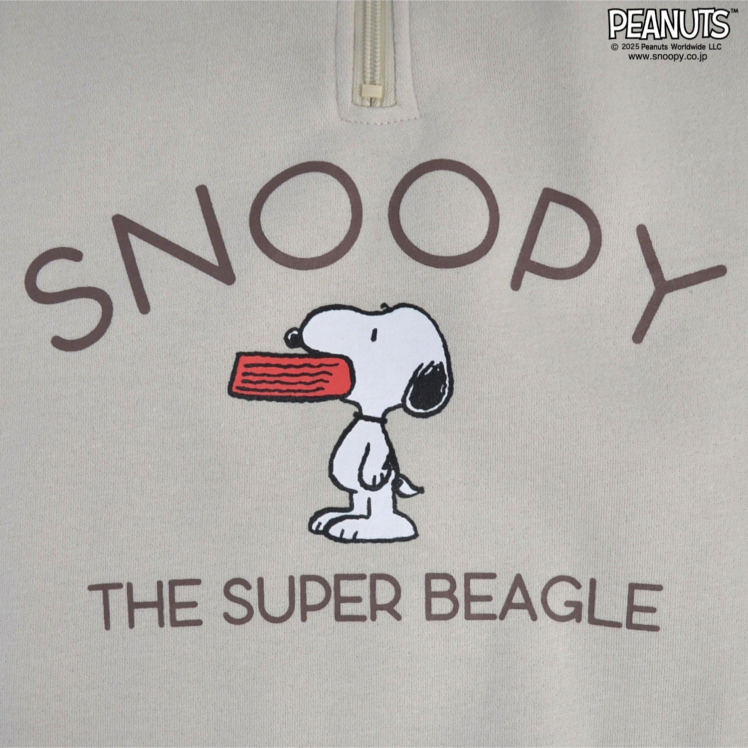 スヌーピー 裏起毛 ハーフジップ トレーナー 長袖 スウェット トップス プリント ロゴ SNOOPY PEANUTS s1334-635