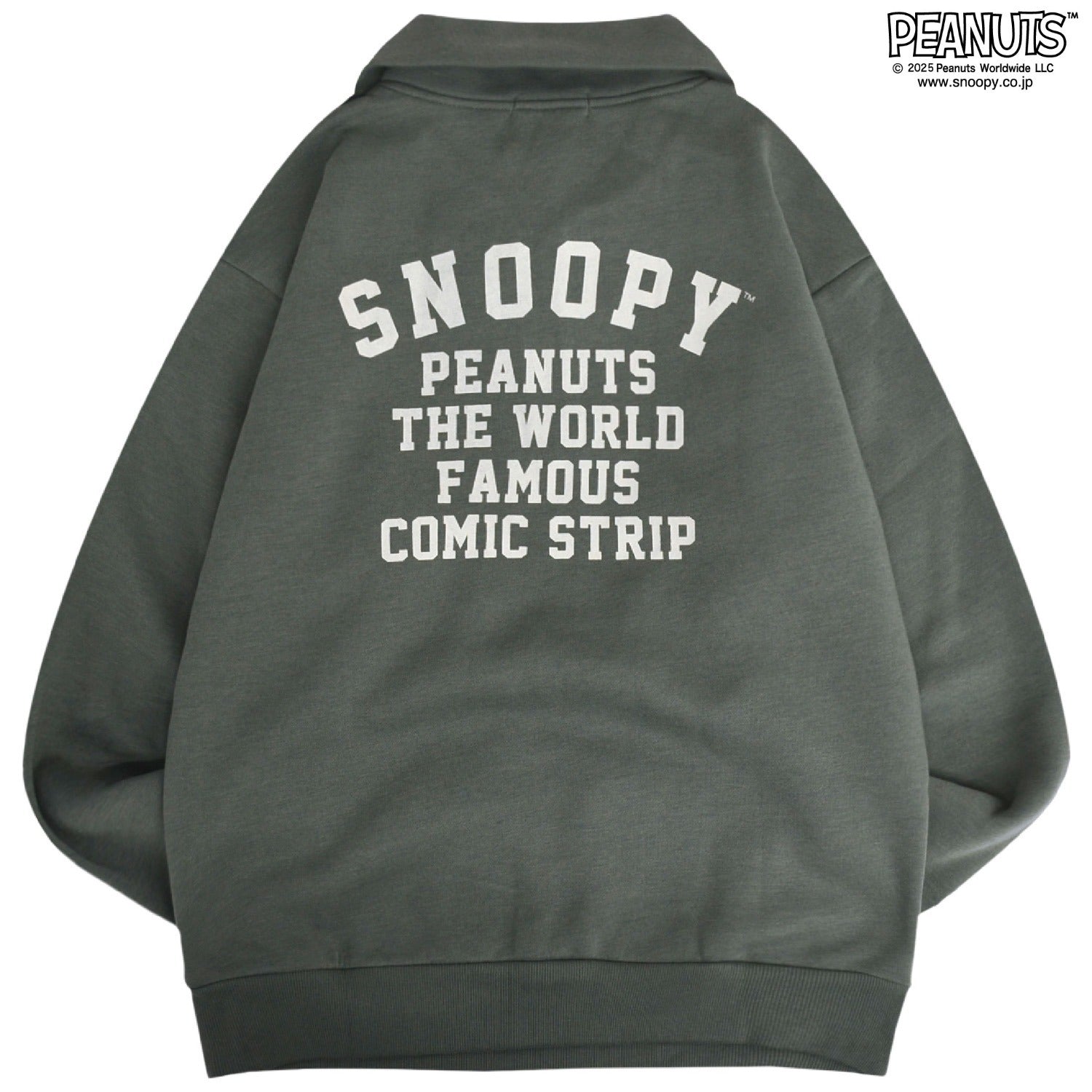 スヌーピー 裏起毛 ハーフジップ トレーナー 長袖 スウェット トップス プリント ロゴ SNOOPY PEANUTS s1334-635