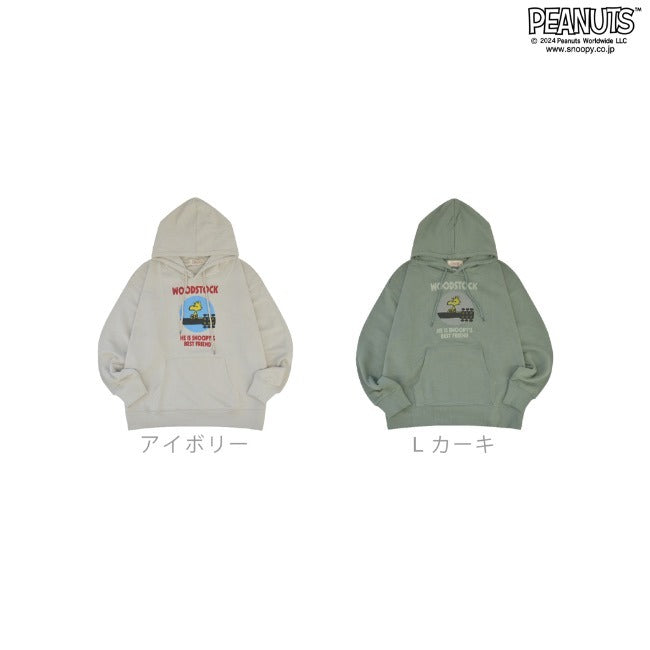 スヌーピー パーカー 裏毛 長袖 プリント スウェット レトロ ヴィンテージ SNOOPY PEANUTS s1343-70