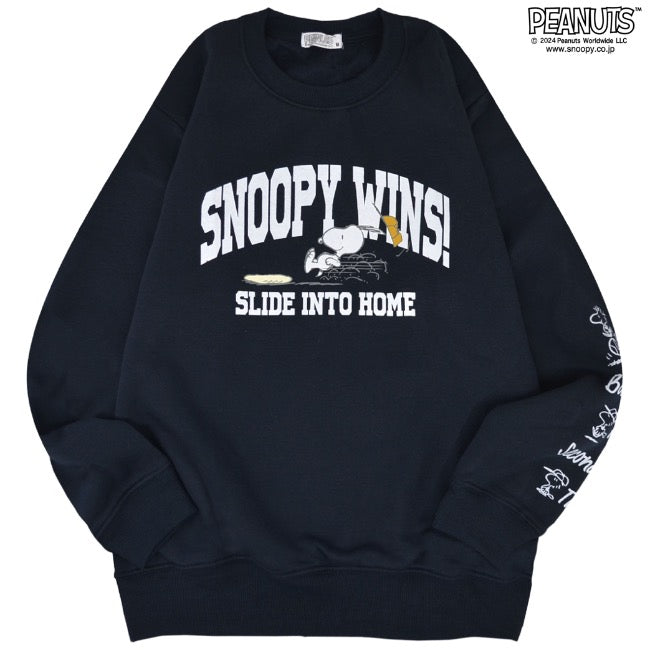 スヌーピー トレーナー 長袖 裏起毛 スウェット トップス プリント SNOOPY PEANUTS s1344-118