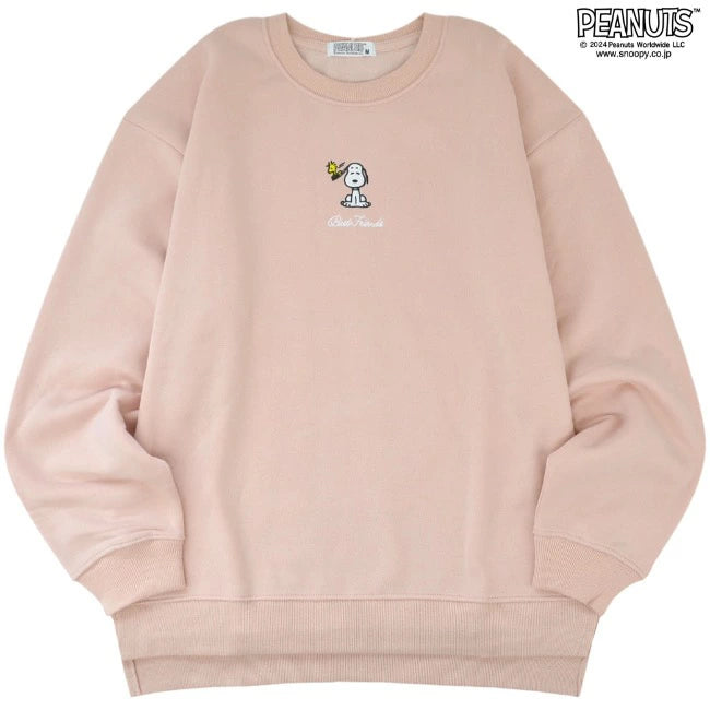 スヌーピー トレーナー トップス スウェット 長袖 刺繍 裏起毛 ジョークール SNOOPY PEANUTS JOE COOL s1344-32sp