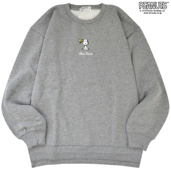 スヌーピー トレーナー トップス スウェット 長袖 刺繍 裏起毛 ジョークール SNOOPY PEANUTS JOE COOL s1344-32sp