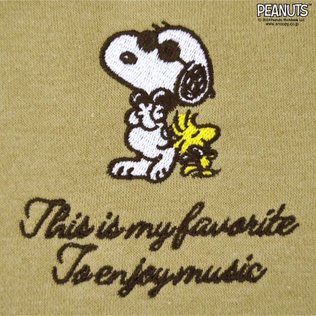 スヌーピー トレーナー トップス スウェット 長袖 刺繍 裏起毛 ジョークール SNOOPY PEANUTS JOE COOL s1344-32sp