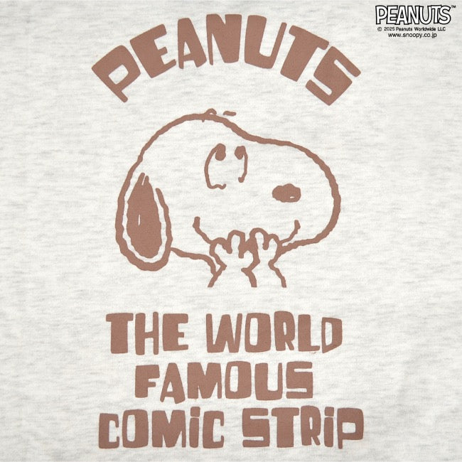 スヌーピー トレーナー スウェット トップス 長袖 襟付き 裏起毛 刺繍 プリント PEANUTS SNOOPY s1344-39sp