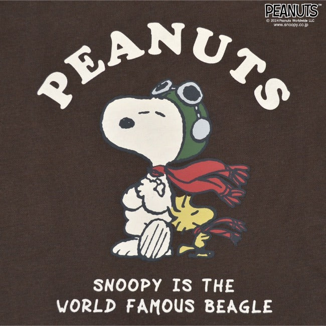 スヌーピー トレーナー 長袖 裏起毛 スウェット トップス ジョークール フライングエース プリント SNOOPY PEANUTS s1344-400sp