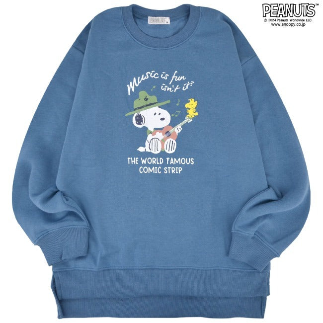 スヌーピー 長袖 トレーナー スウェット 裏起毛 バック プリント トップス SNOOPY PEANUTS s1344-401sp