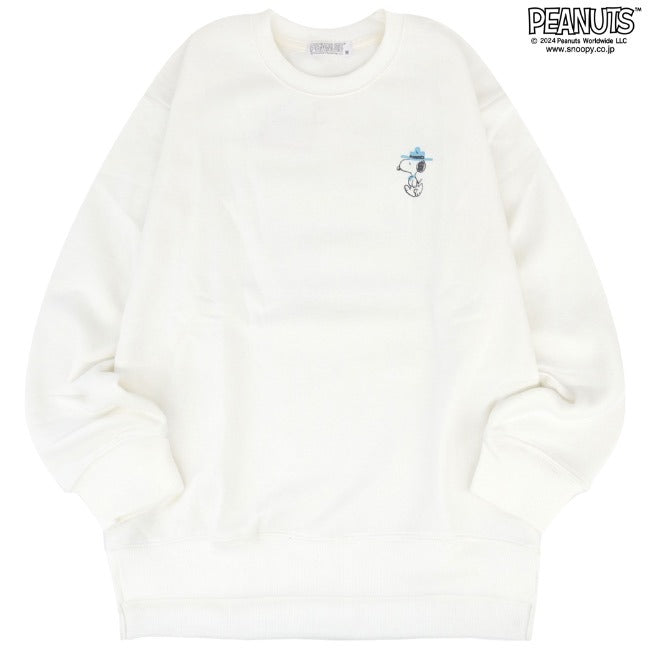 スヌーピー 長袖 トレーナー スウェット 裏起毛 バック プリント トップス SNOOPY PEANUTS s1344-401sp