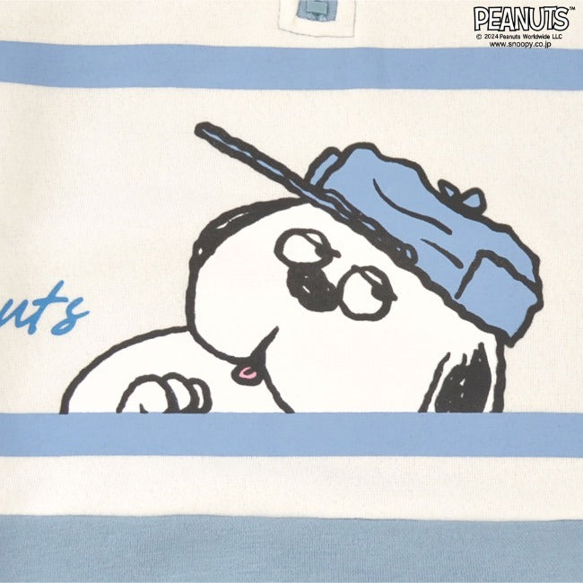 スヌーピー 長袖 トップス ハーフジップ 裏起毛 オラフ ジョークール 切り替え プリント SNOOPY PEANUTS JOE COOL s1344-40sp