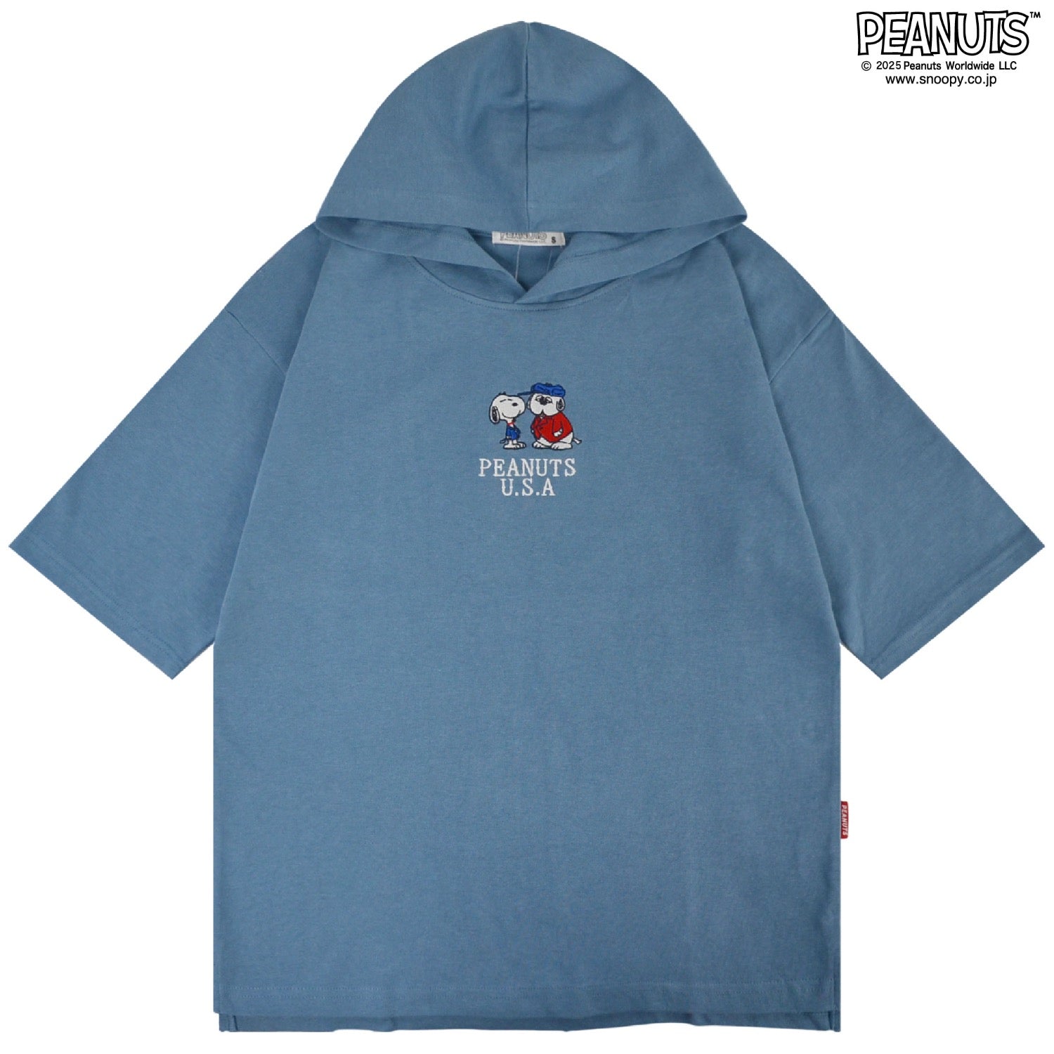 スヌーピー Tパーカー パーカー トップス 半袖 刺繍 オラフ SNOOPY PEANUTS s1352-21sp