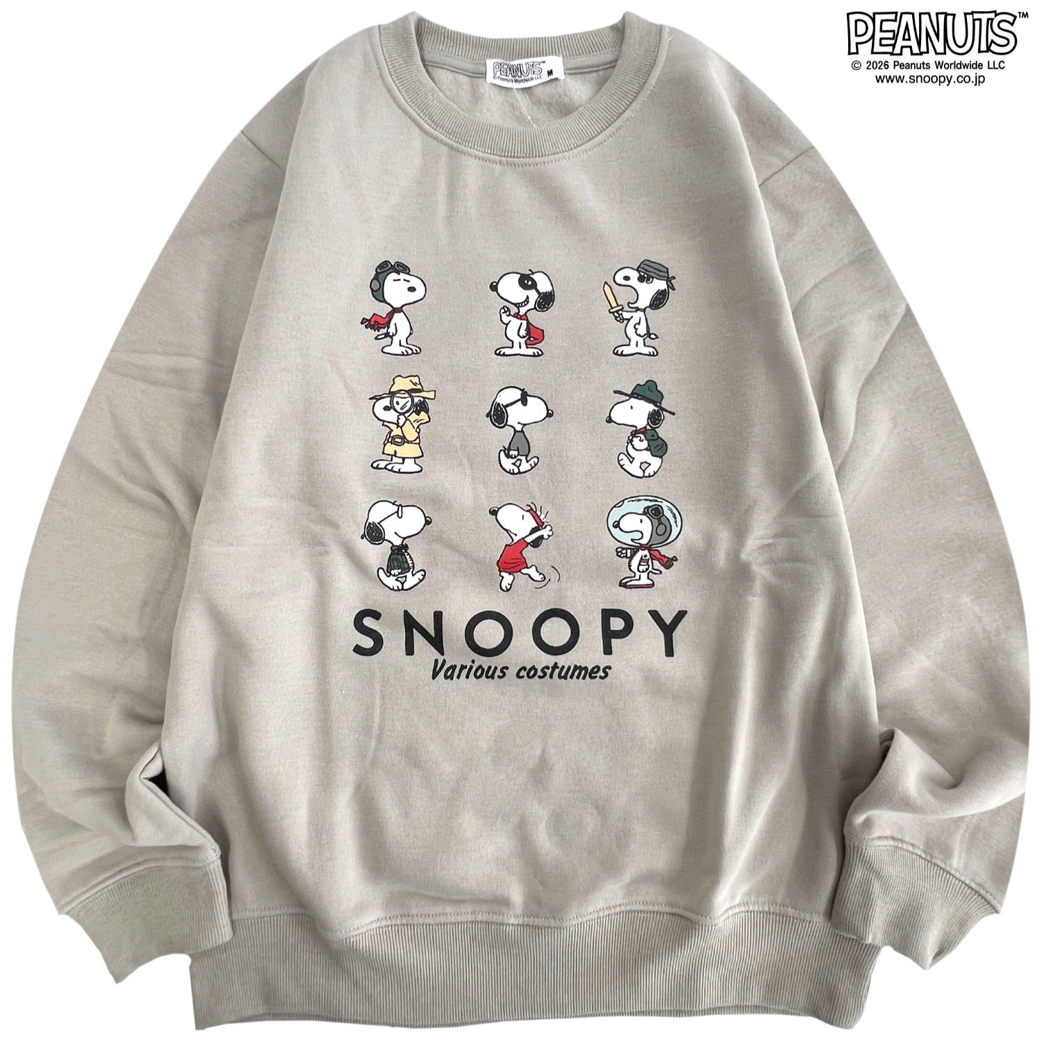 スヌーピー ウッドストック プリント 裏起毛トレーナー ベル オラフ スパイク アンディ マーブルス きょうだい PEANUTS SNOOPY s1354-70