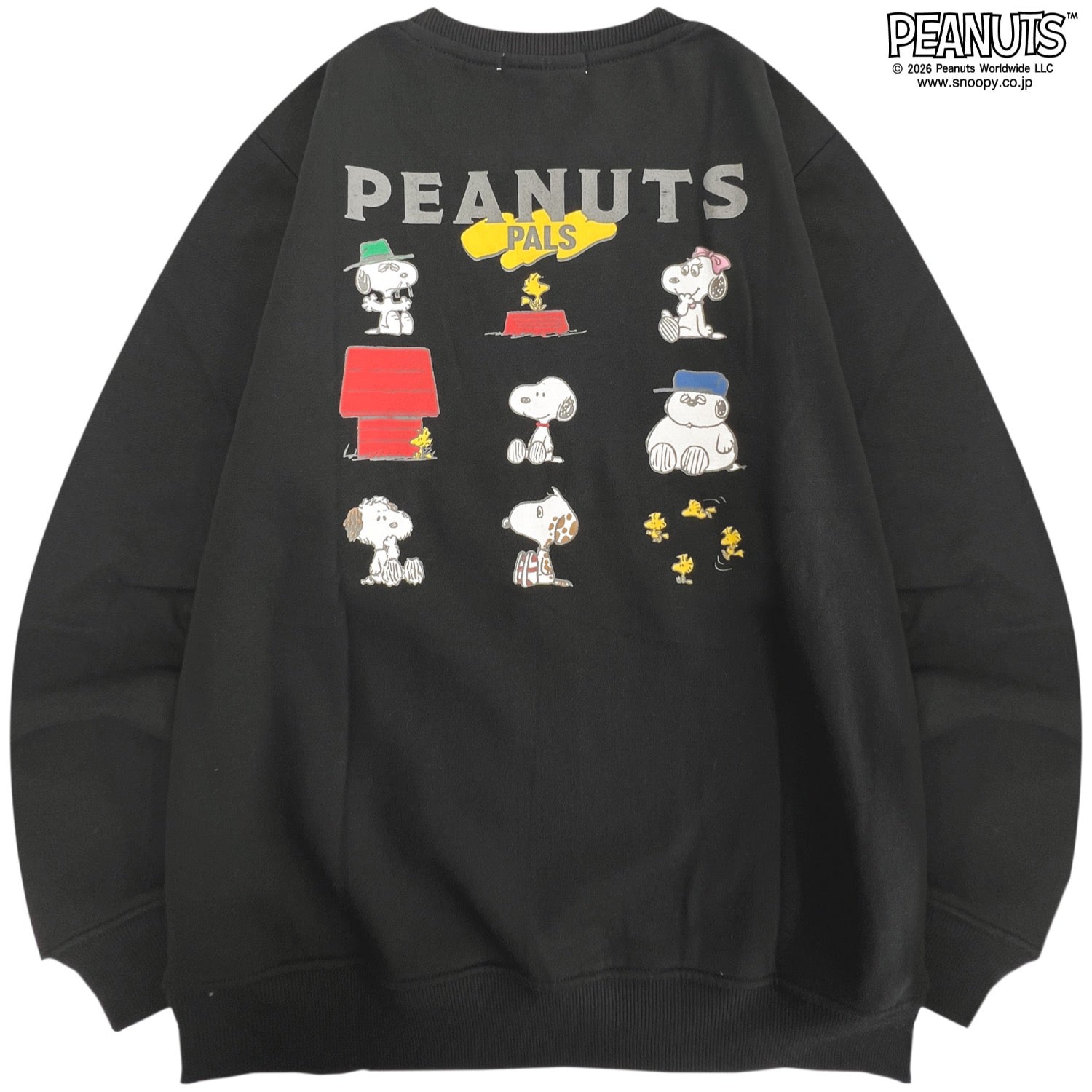 スヌーピー ウッドストック プリント 裏起毛トレーナー ベル オラフ スパイク アンディ マーブルス きょうだい PEANUTS SNOOPY s1354-70