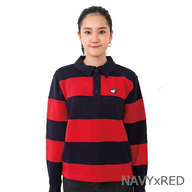 スヌーピー ラガーシャツ 裏起毛 切り替え 長袖 S M L s1384-792sp-a