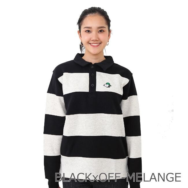 スヌーピー ラガーシャツ 裏起毛 切り替え 長袖 S M L s1384-792sp-a