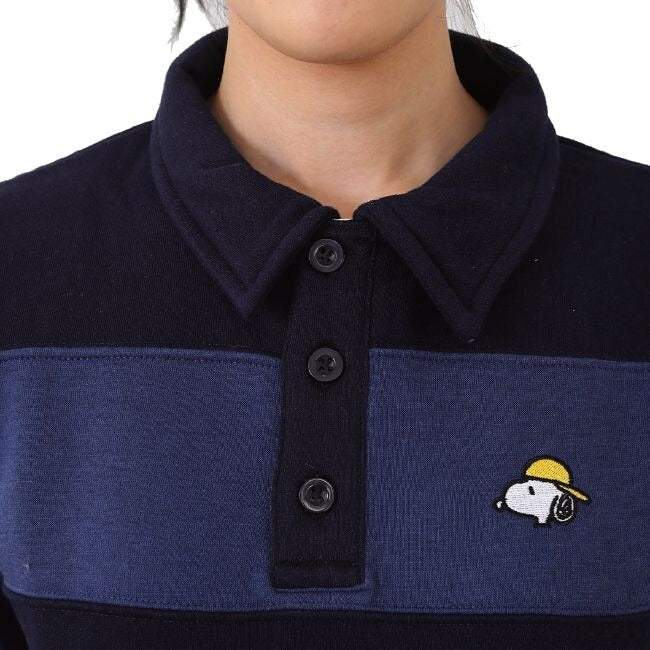 スヌーピー ラガーシャツ 裏起毛 切り替え 長袖 S M L s1384-792sp-a