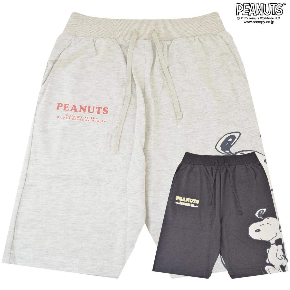 スヌーピー ハーフパンツ プリント 大柄 ミニ裏毛 スウェット SNOOPY 
