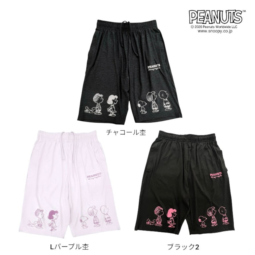 スヌーピー ハーフパンツ ギャング柄 カチオン ドライ 春 夏 SNOOPY PEANUTS s1462-155sp