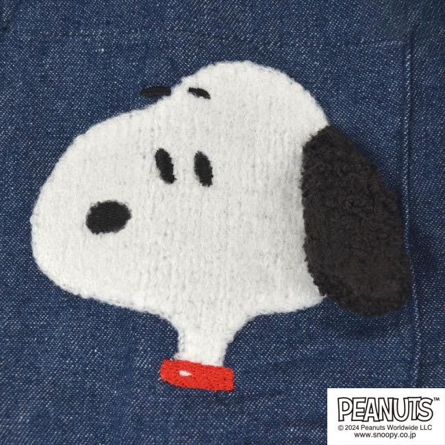スヌーピー デニムシャツ デニム ヒッコリー 長袖シャツ ポケット ワンポイント SNOOPY s1533-501sp