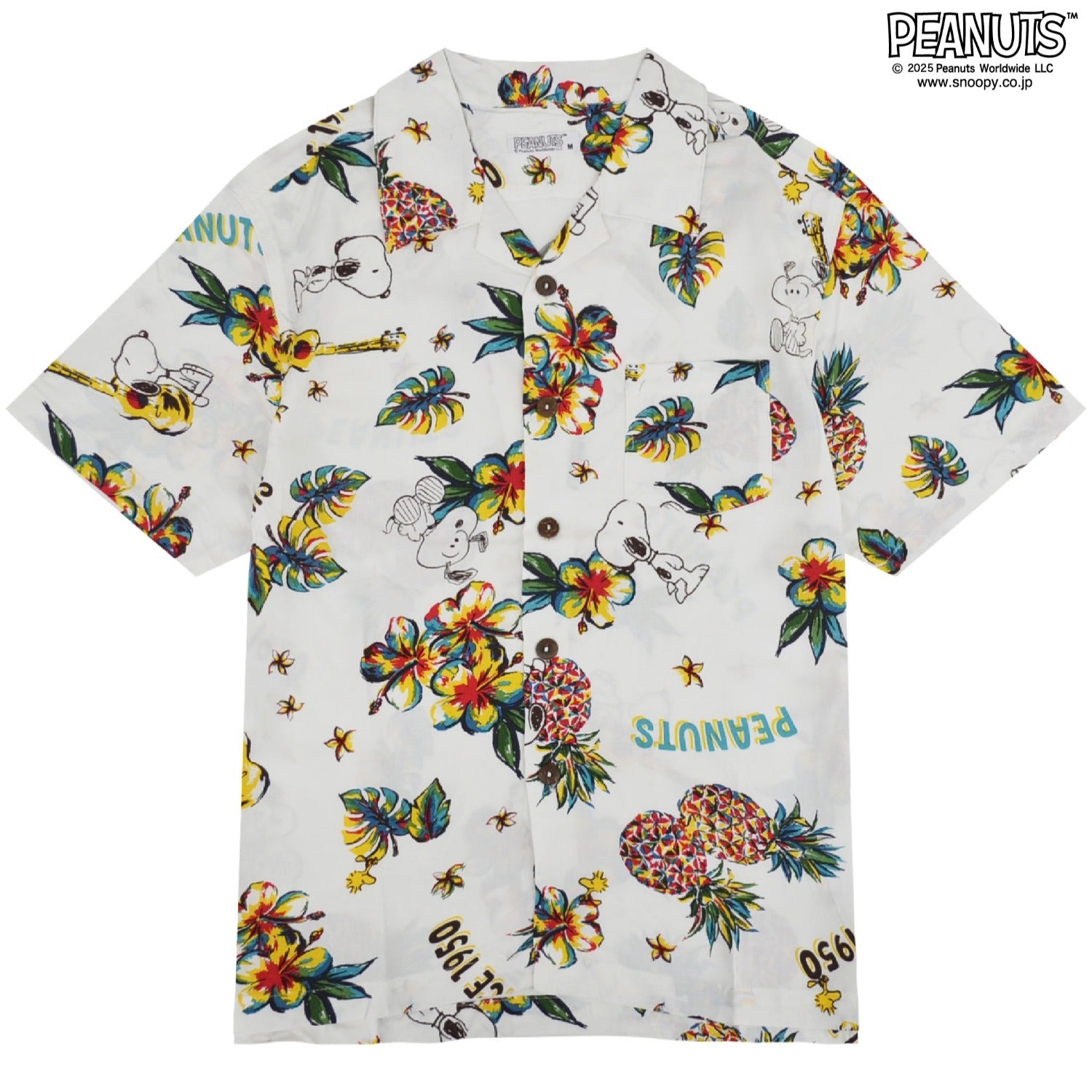 スヌーピー アロハ シャツ ハワイ 夏 海 Tシャツ トップス 半袖 メンズ レディース リゾート ハイビスカス SNOOPY PEANUTS s1552-270sp