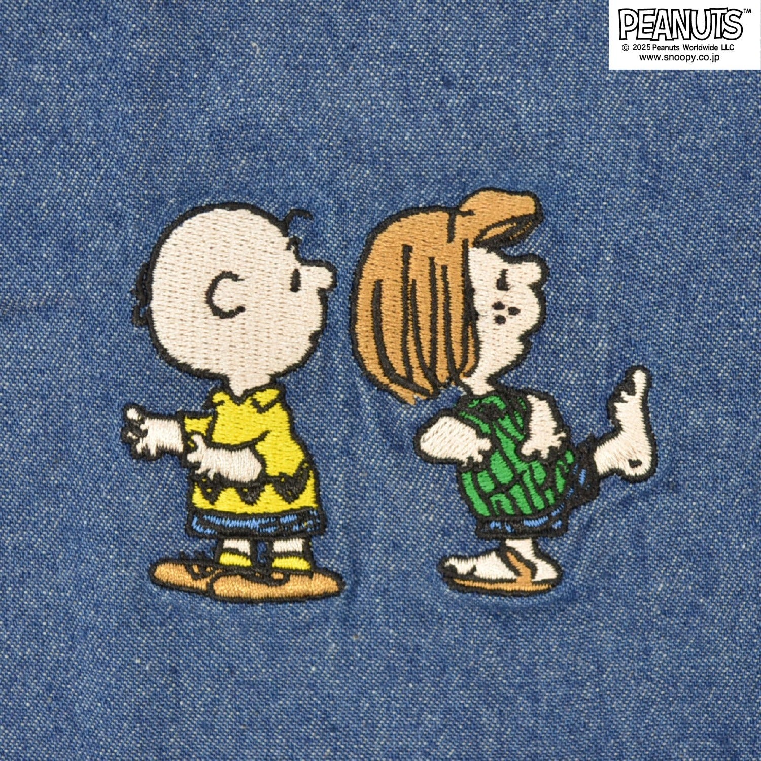 スヌーピー チャーリーブラウン ウッドストック デニム シャツ 半袖 友達 刺繍 SNOOPY PEANUTS s1552-280sp