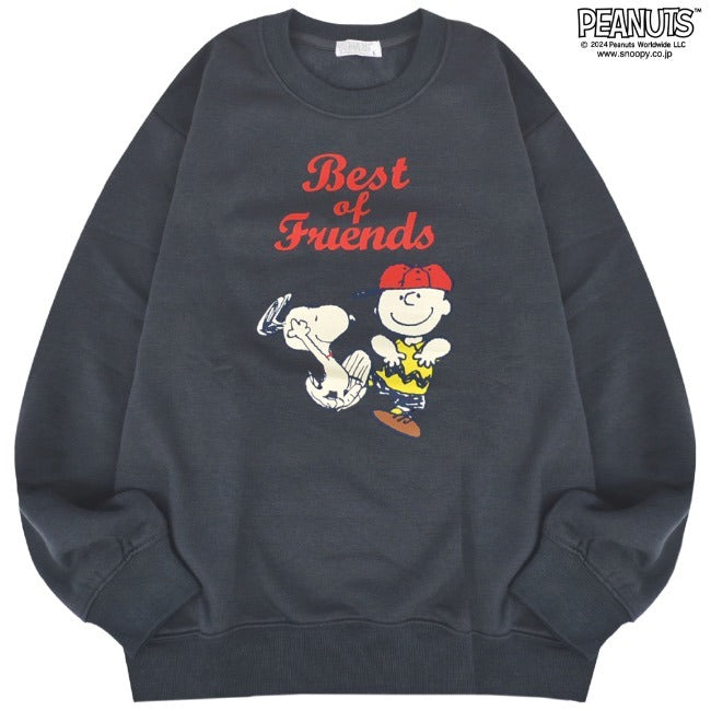 スヌーピー トレーナー パンツ セット スウェット チャーリーブラウン 刺繍 プリント 長袖 トップス ボトムス 裏起毛 SNOOPY PEANUTS s1644-53sp