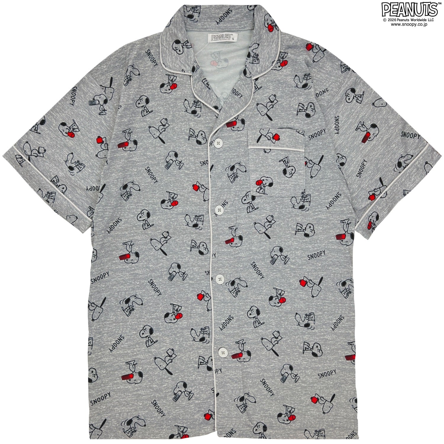 スヌーピー ルームウェア 天竺 パジャマ 上下セット 総柄 PEANUTS s1652-00